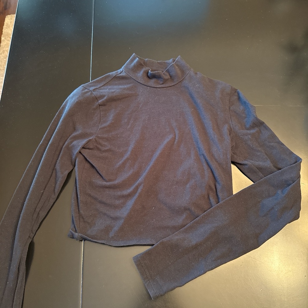 Hollister Black Turtleneck Top